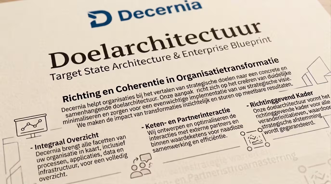 Visuele weergave van een Target State Enterprise Blueprint